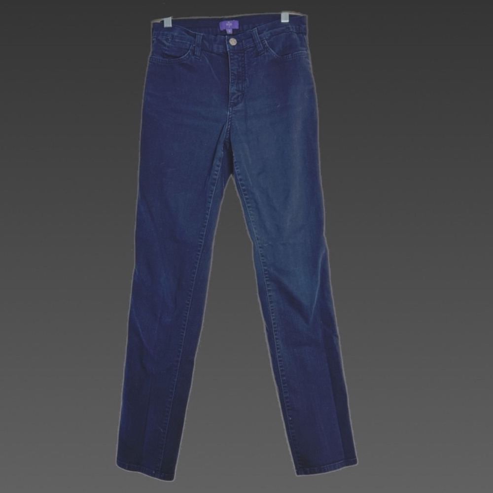 NYDJ Straight Leg Blue Denim Jeans Lift Tuck Technology Size 2